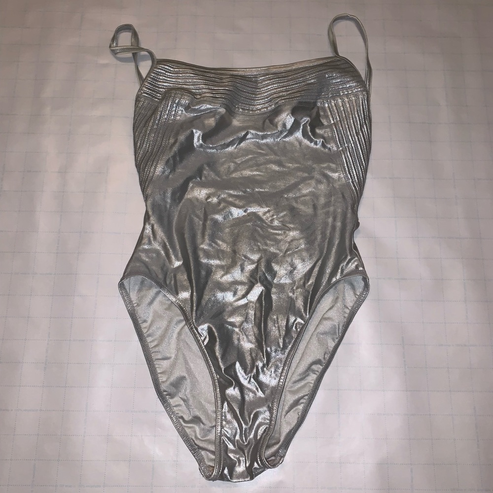 True Vintage Silver One Piece Bathing Suit